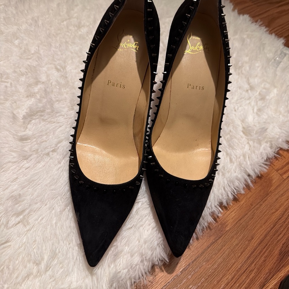 Christian Louboutin Black Studded Heels